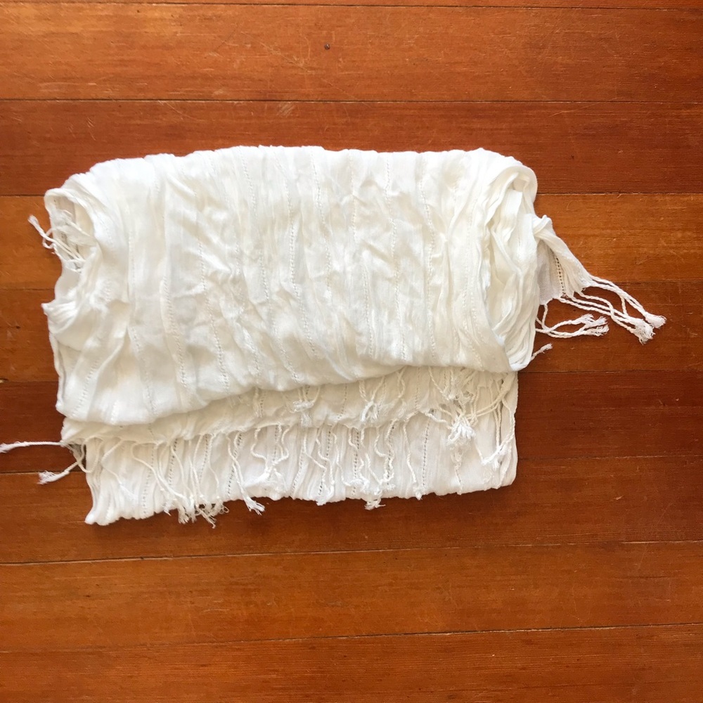 Gauzy white scarf
